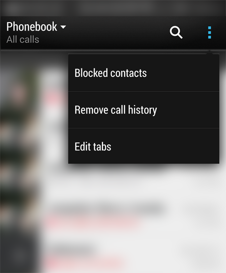 delete call log