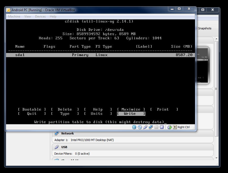 11 write partition table