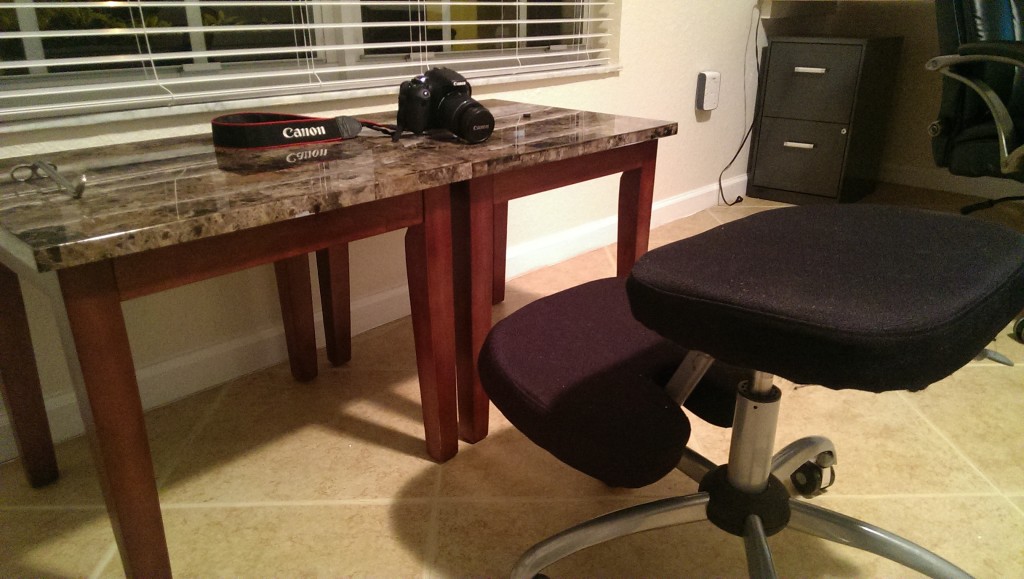 table for tinkering kneeling chair