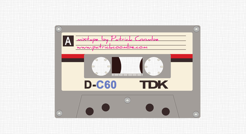 mixtape design illustration by patrick coombe web