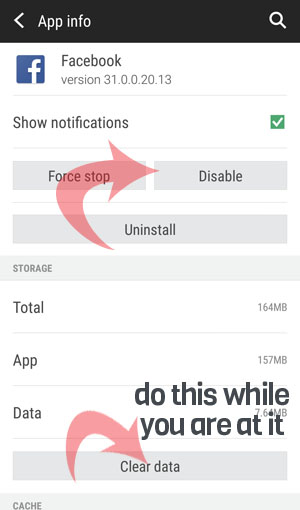 facebook android disable facebook completely