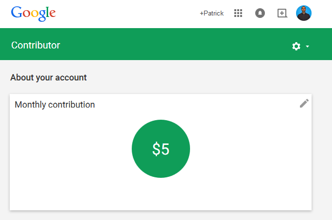 google contributor monthly ordeal
