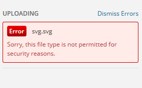 sorry no svg in WordPress