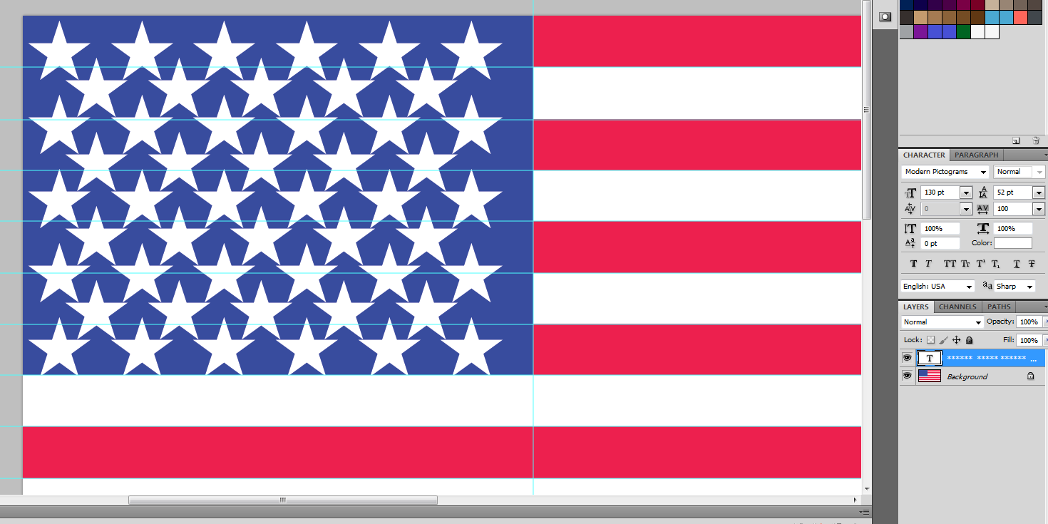 american flag PSD