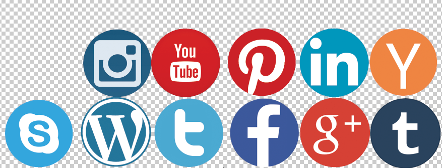 flat social network icons