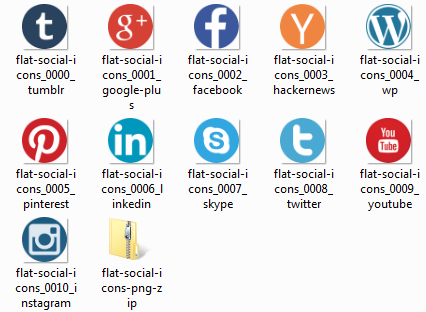 pngs photoshop export social icons