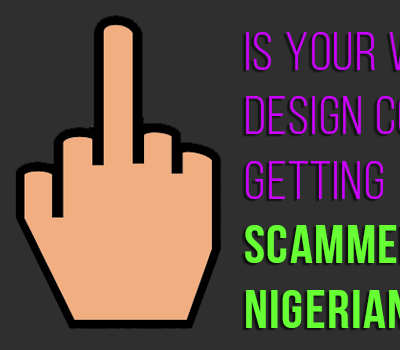 To catch a Nigerian web design scammer