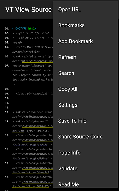4 view source android menu